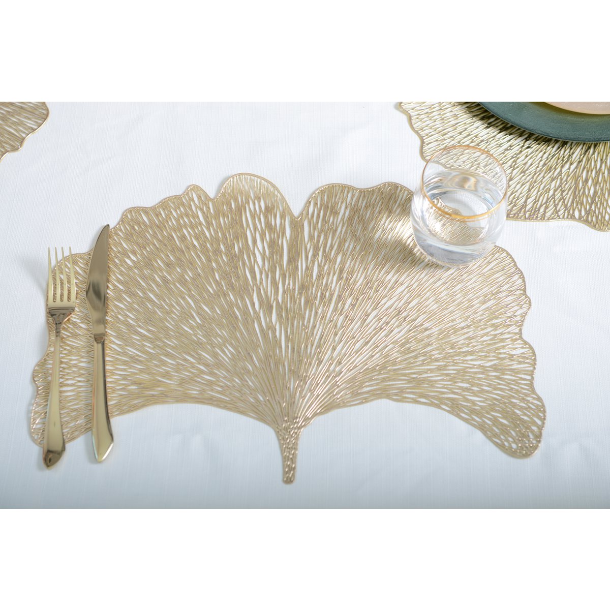 Placemat goud Ginkgo