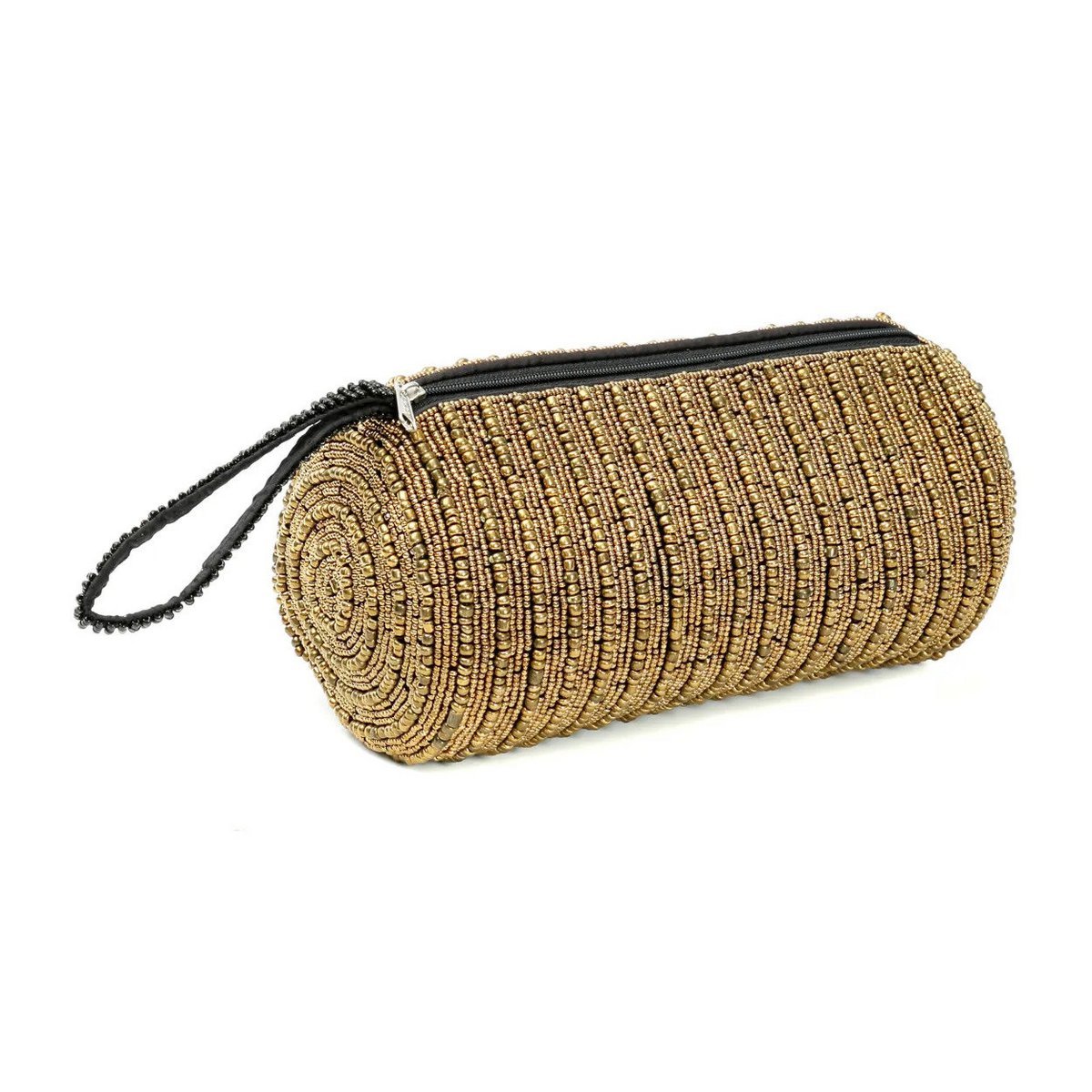 Gouden etui The Pencil Case zijaanzicht op een wit achtergrond