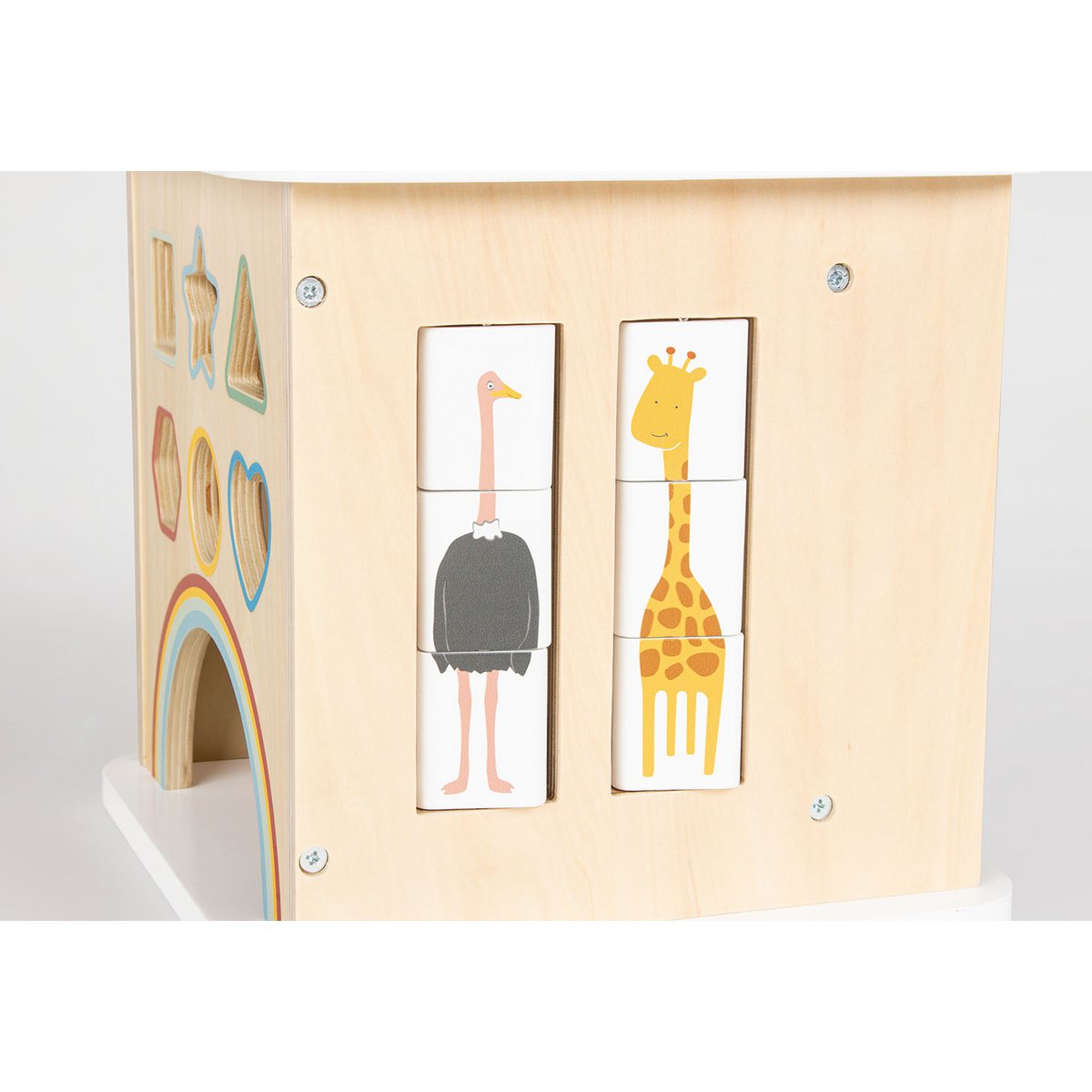 Houten activiteitenkubus Sanna