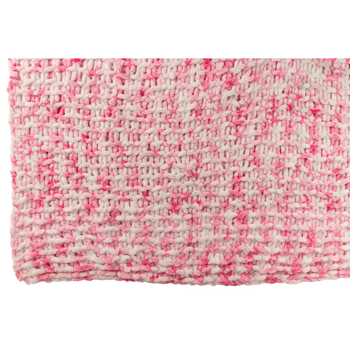J-Line deken roze wit 130x170 cm