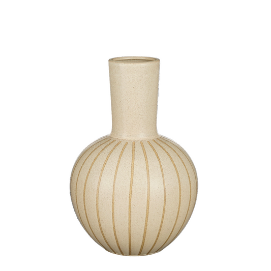 Keramieken beige vaas Holm. Perfect voor een boho of modern interieur.