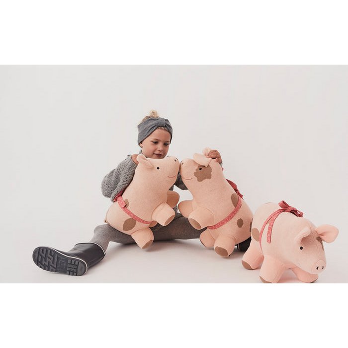 Tijd voor knuffels en fantasie! Dit gebreide varken is stevig genoeg om overal mee naartoe te nemen, maar zacht genoeg om eindeloos tegenaan te kruipen.