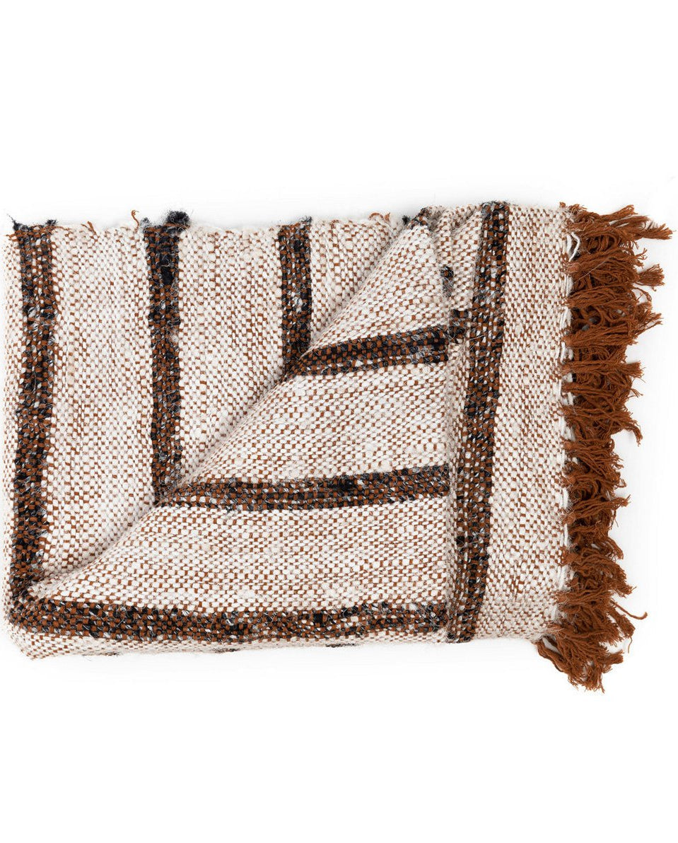 Witte katoenen plaid S'il vous Plaid