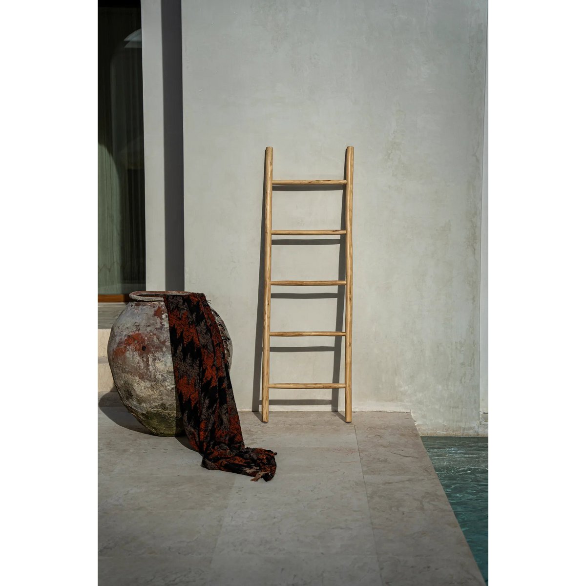 Zwart oranje katoenen plaid S'il vous Plaid