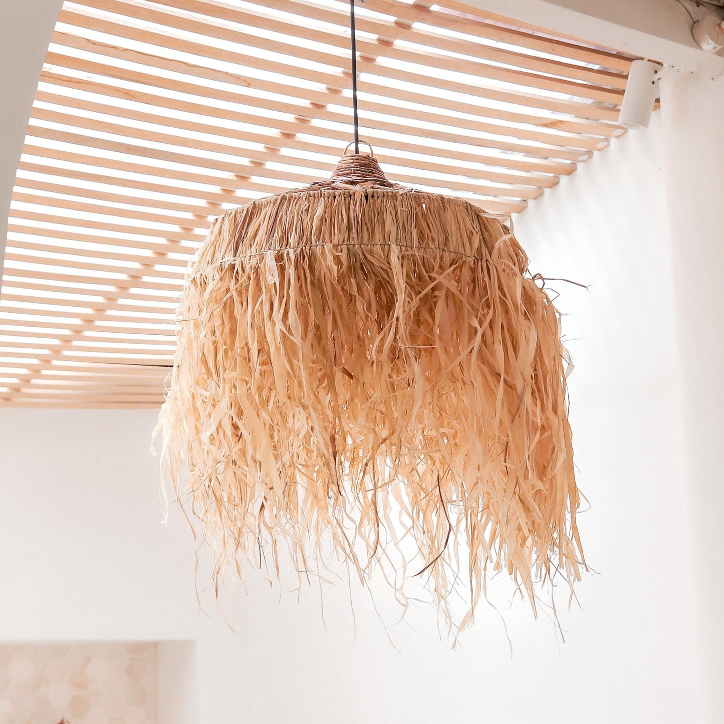 Raffia hanglamp Kawi