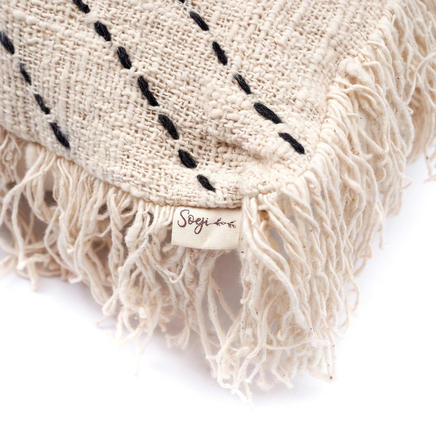 Productfoto Katoenen kussensloop Flores closeup detail