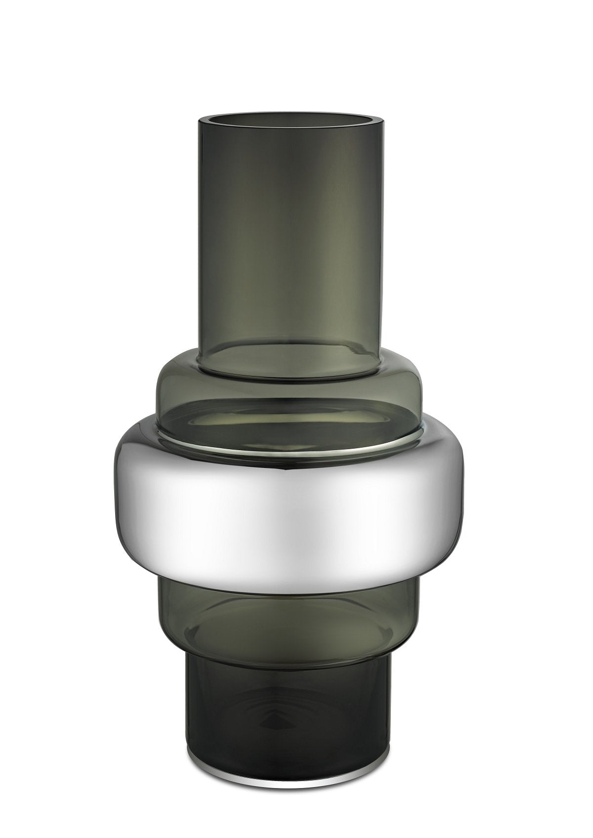 Productfoto geometrische grijze glazen vaas Tyler