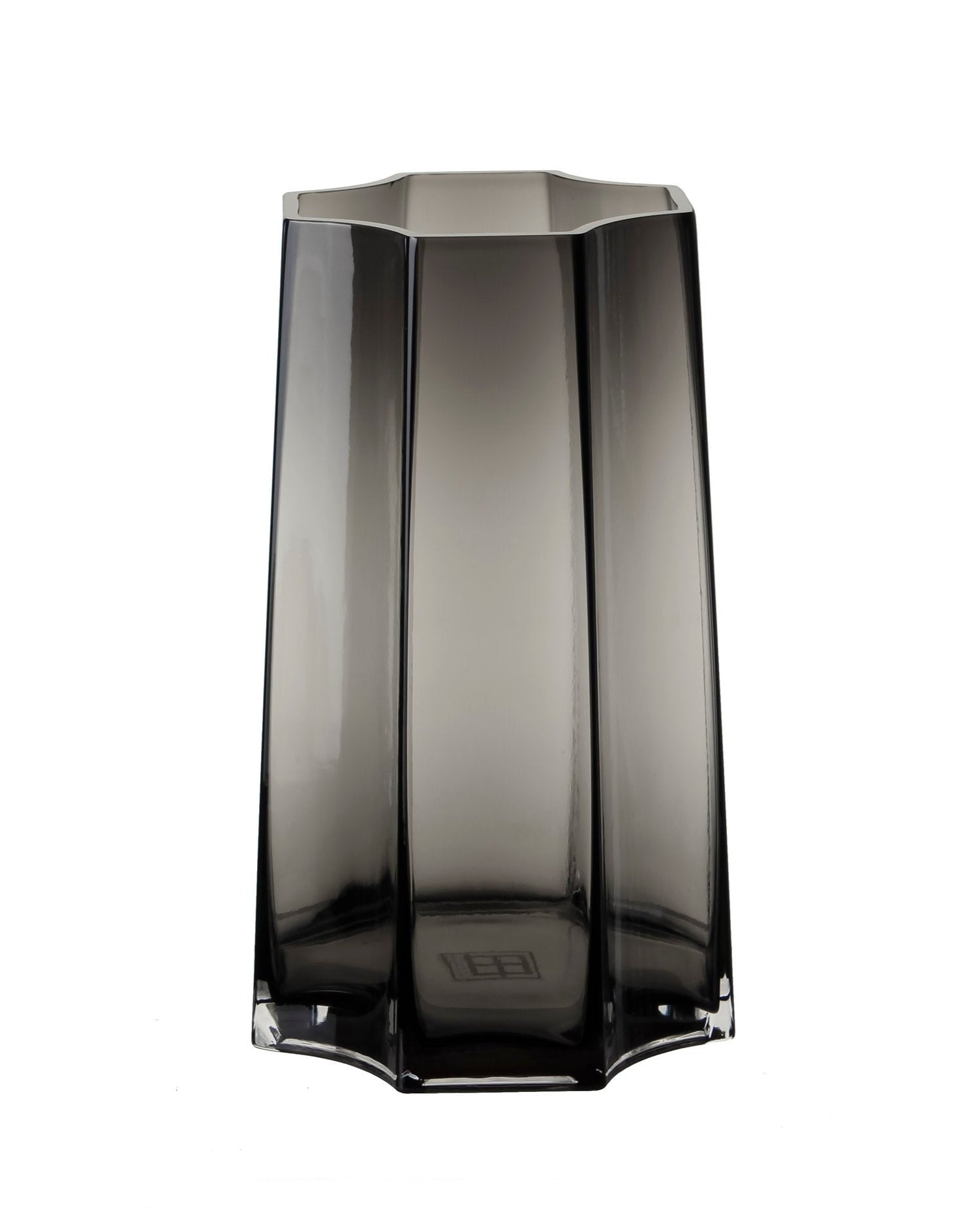 Productfoto geometrische zwarte glazen vaas Lenox