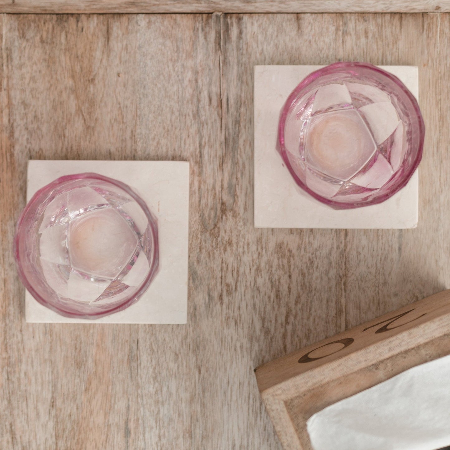 Sfeerfoto Marmeren onderzetters Mewali