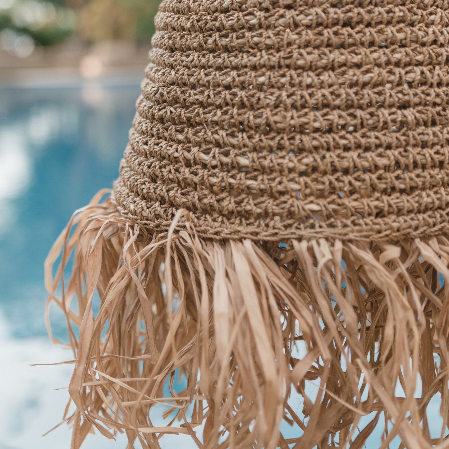 Sfeerfoto Raffia lampenkap Kalima closeup