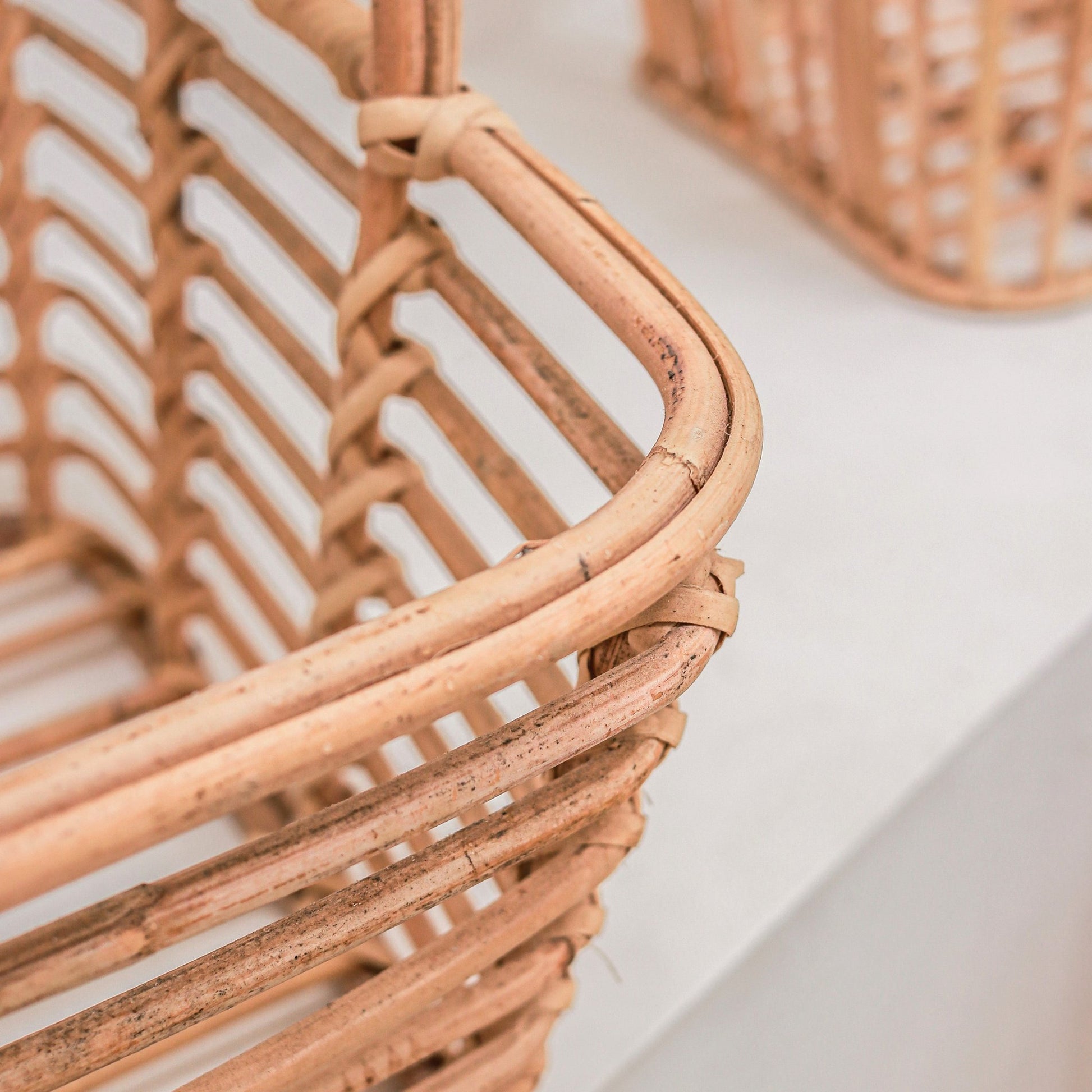 Sfeerfoto Rotan mand Kupang closeup detail