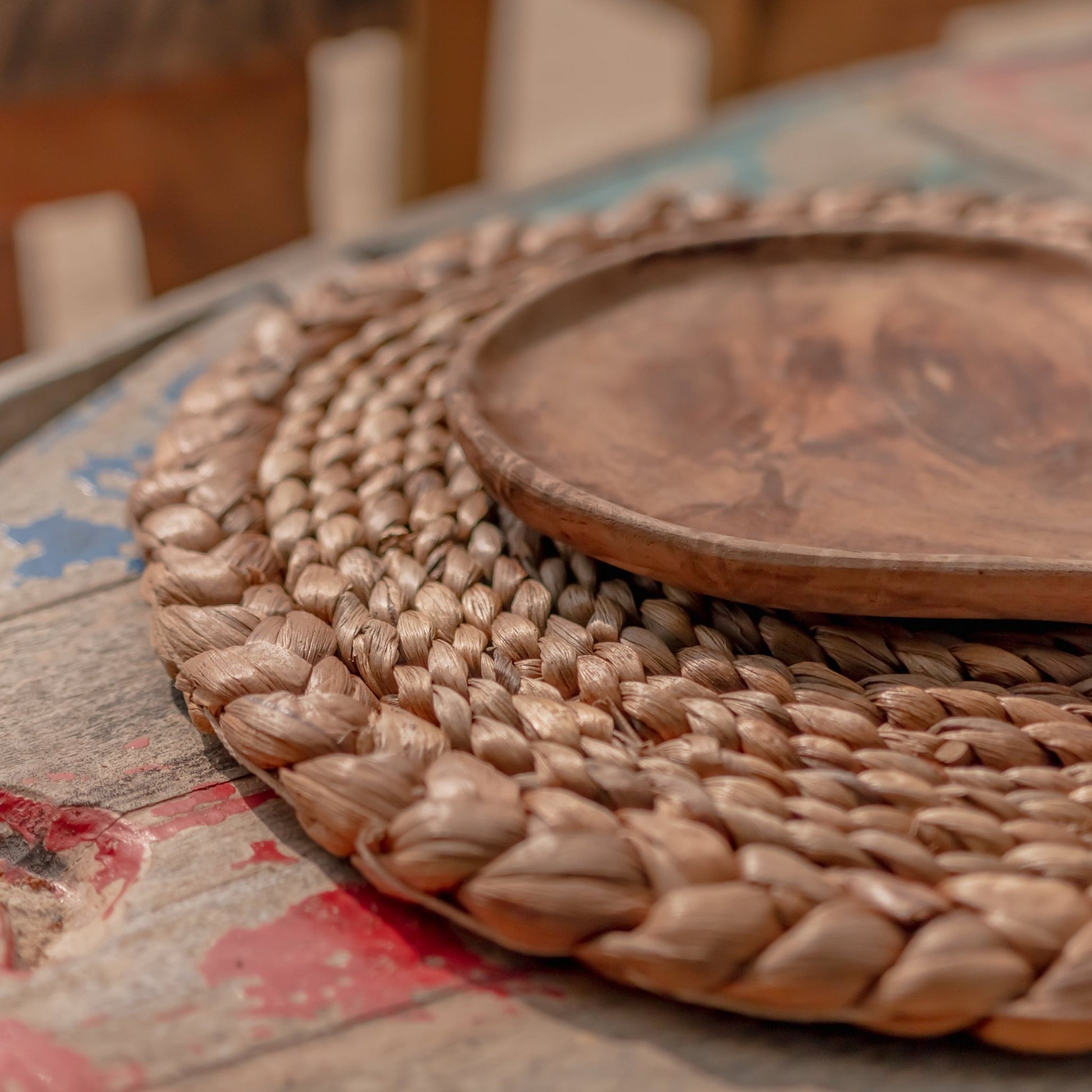 Sfeerfoto Waterhyacint placemats Pandawa closeup detail