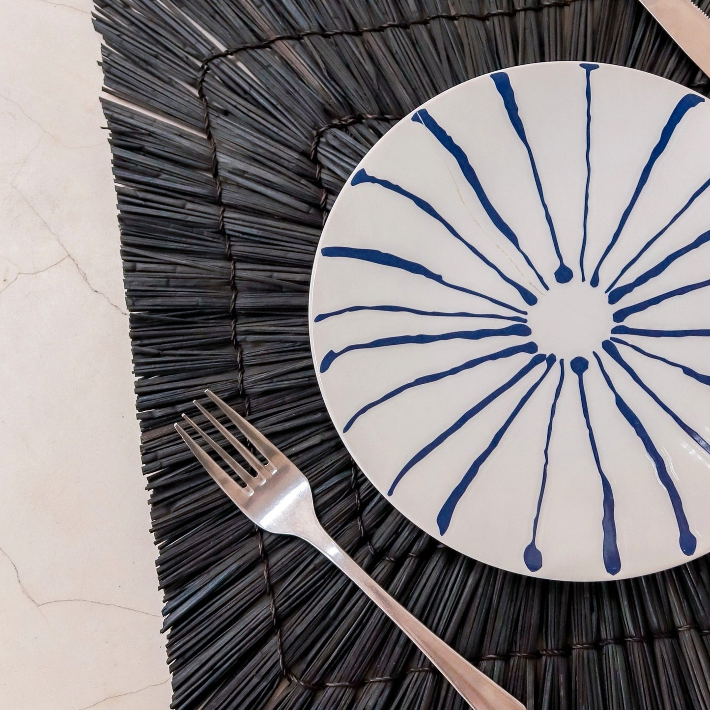 Sfeerfoto Zeegras placemat Varna closeup detail