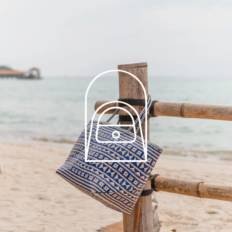 Strandtas uit de collectie accessoires – lifestyle en woonaccessoires voor interieur en onderweg.