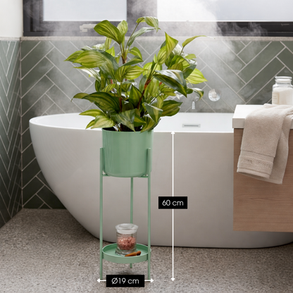 Plantenstandaard met pot groen 60 cm Colyn