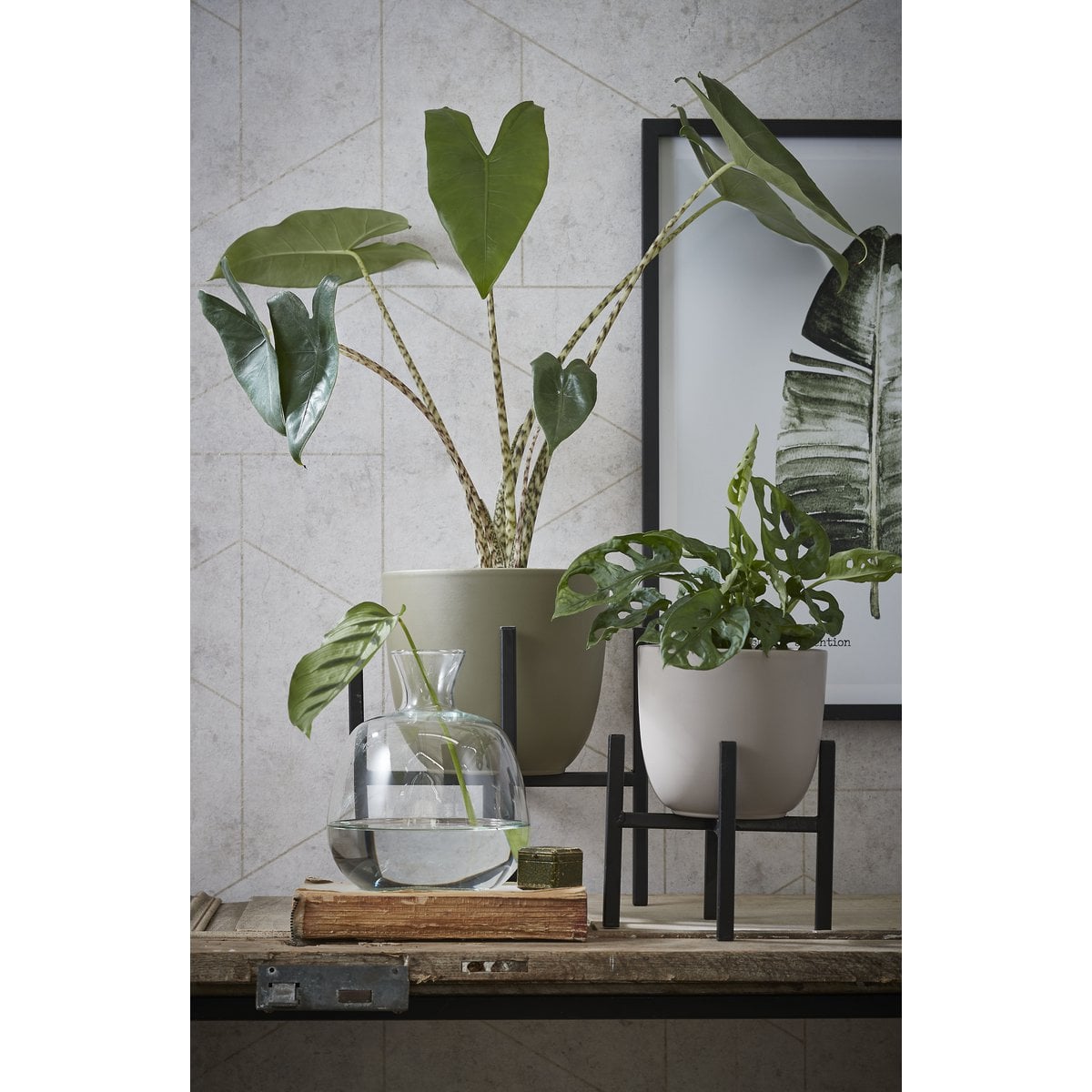 Metalen Plantenstandaard zwart Ascot