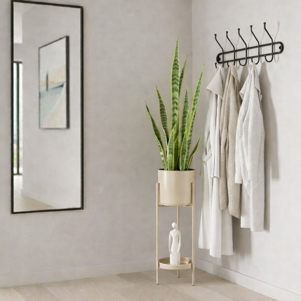 Plantenstandaard met pot bruin 60 cm Colyn