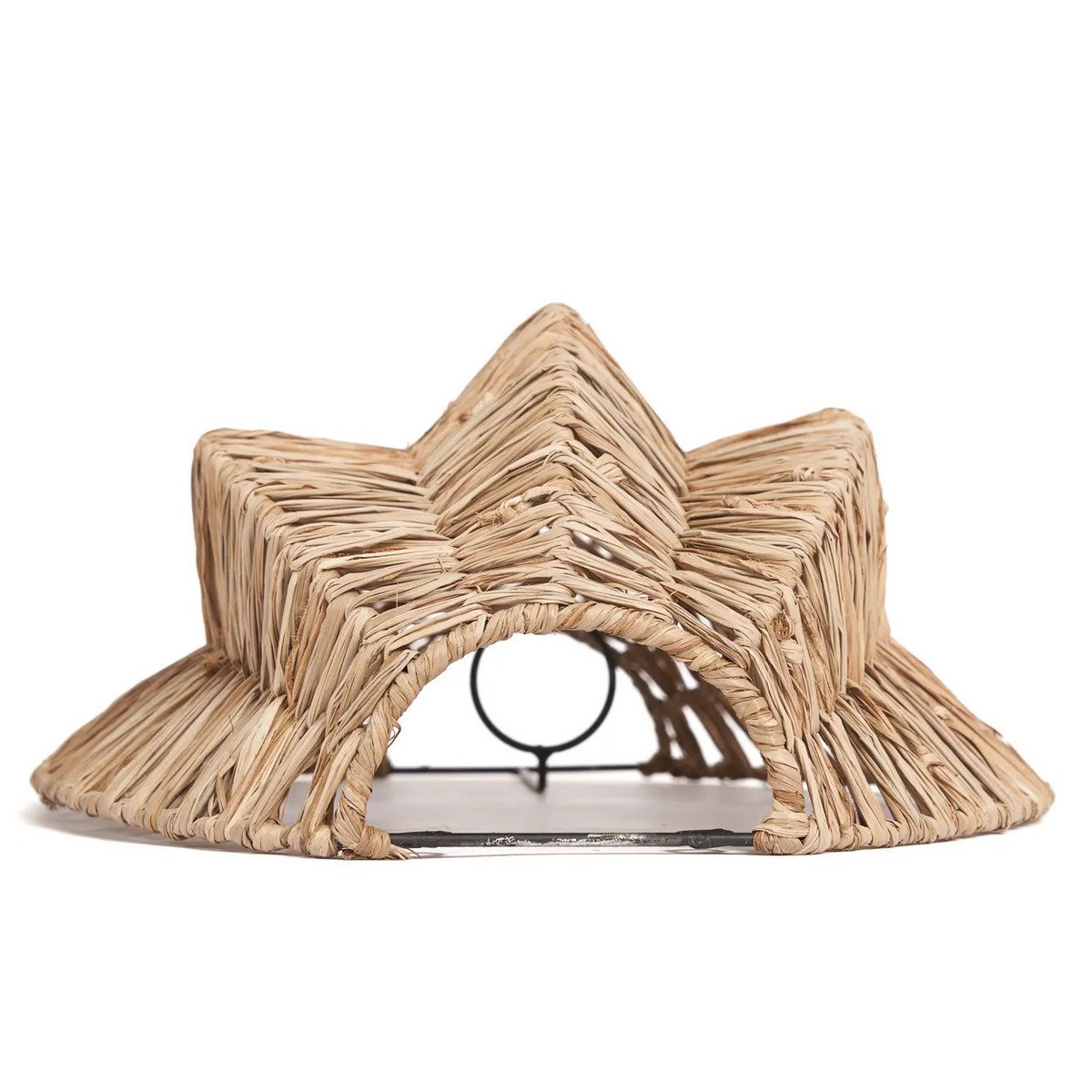 Raffia wandlamp beige 30x40 cm