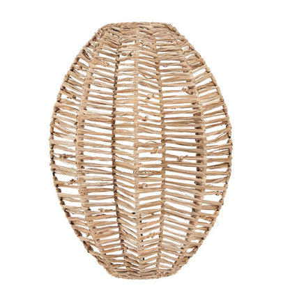 Raffia wandlamp beige 30x40 cm