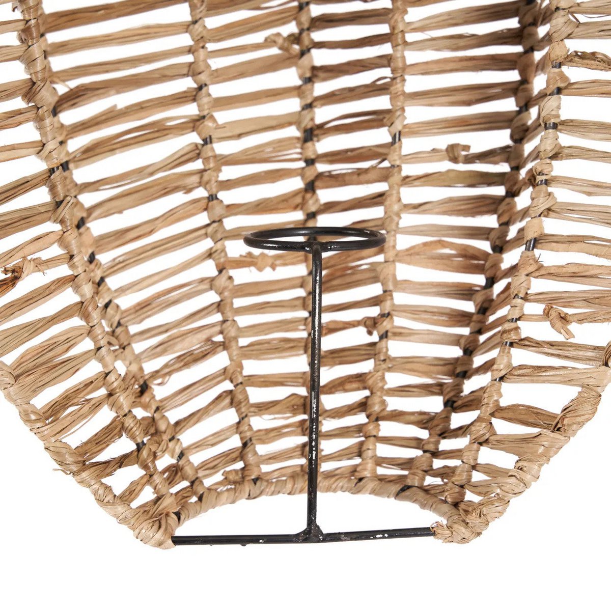 Raffia wandlamp beige 30x40 cm