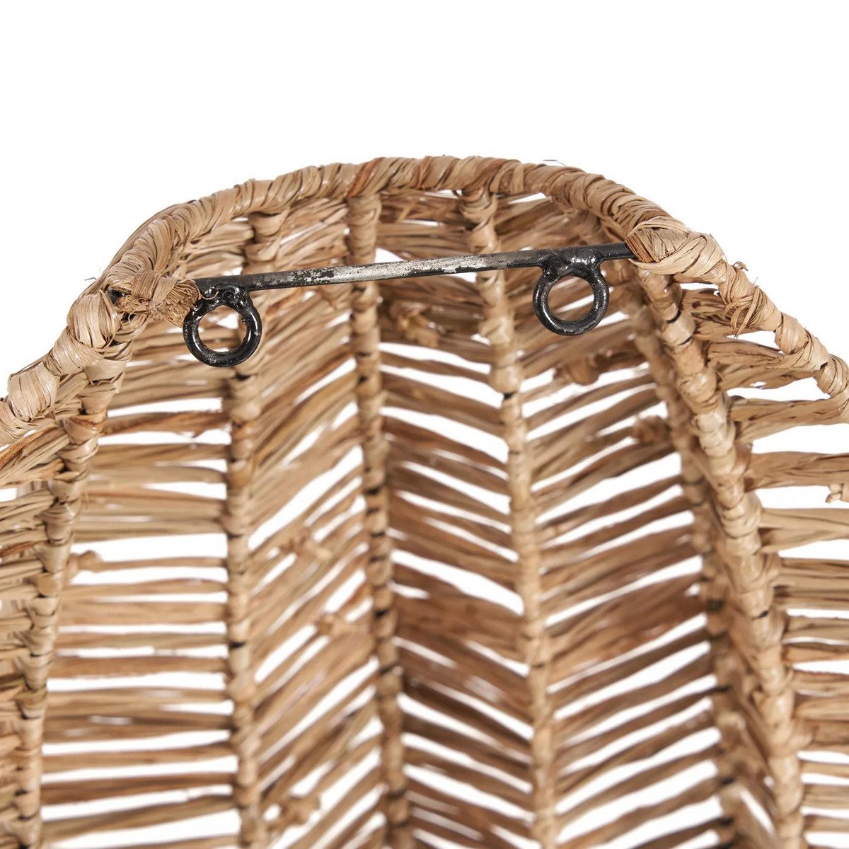 Raffia wandlamp beige 30x40 cm