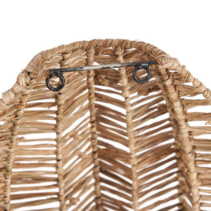 Raffia wandlamp beige 30x40 cm