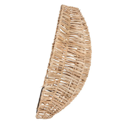 Raffia wandlamp beige 30x40 cm