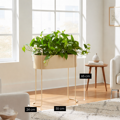 Afmetingen plantenstandaard Moritz in Beige