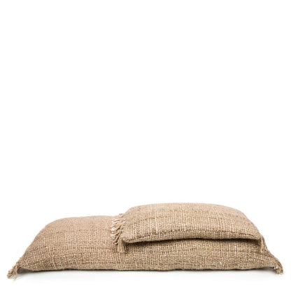 Beige kussenhoes 35x100 liggend vooraanzicht