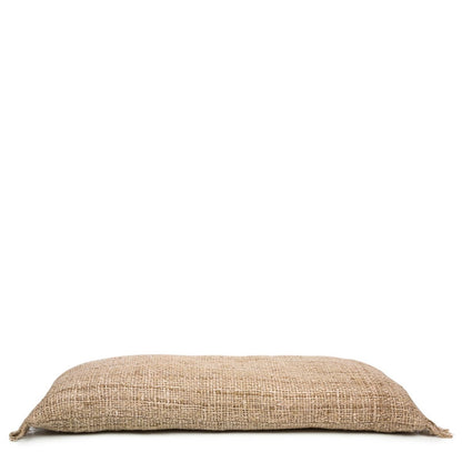 Beige kussenhoes 35x100 liggend vooraanzicht