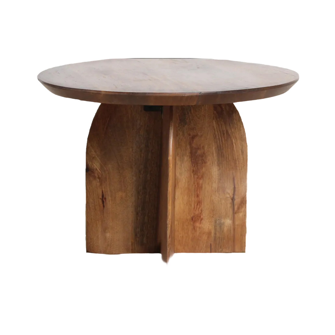 Bijzettafel hout rond naturel 55 cm Bullnose