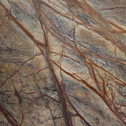 Bijzettafel marmer bruin hout rond Bizar detail van het marmer