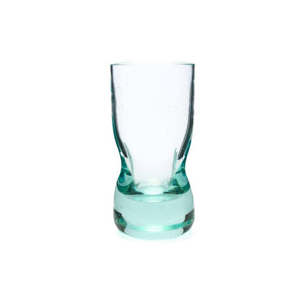Borrelglas gerecycled glas blauw 9 cm