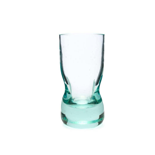Borrelglas gerecycled glas blauw 9 cm