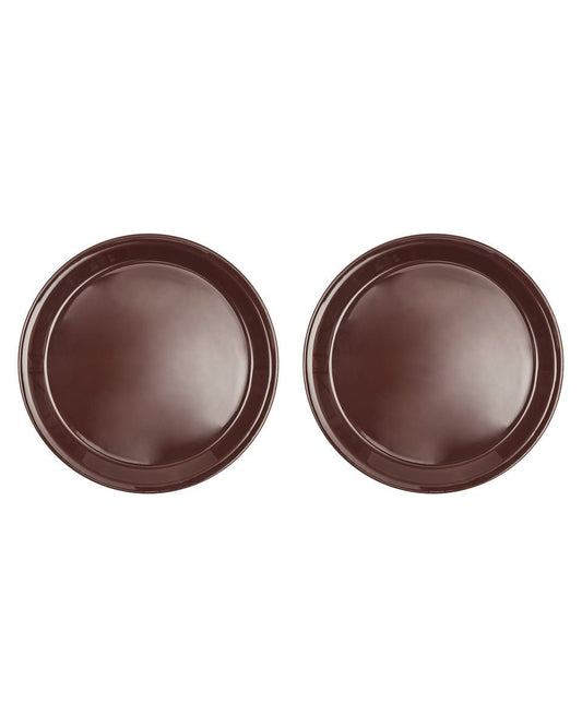 Twee donkerbruine Yuka lunchborden Ø22 cm