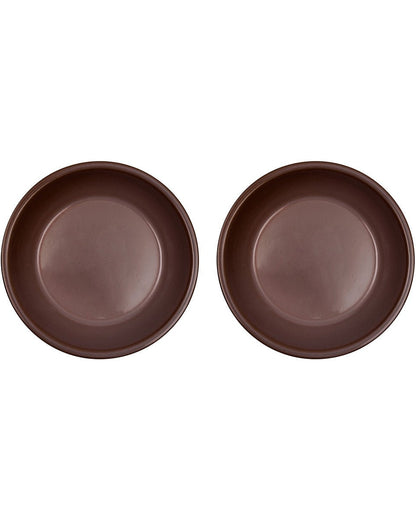 Twee diepe terracotta Yuka-borden Ø19 cm