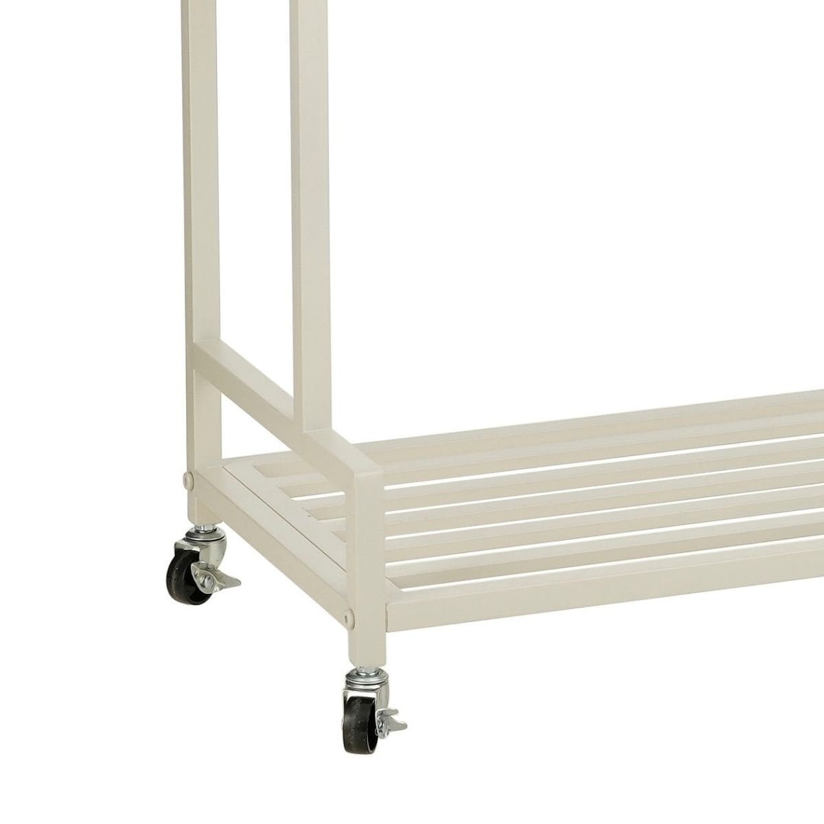 Closeup van de plantenstandaard buiten metaal wit 100 cm Greenrax 