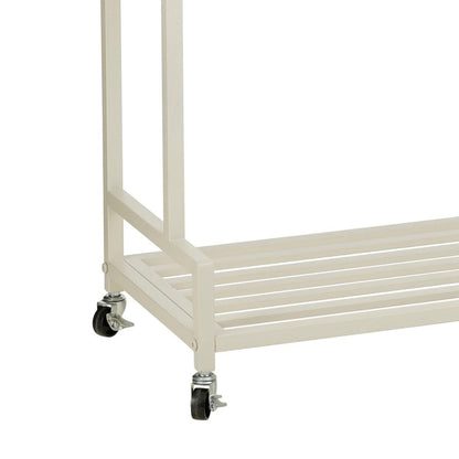 Closeup van de plantenstandaard buiten metaal wit 100 cm Greenrax 