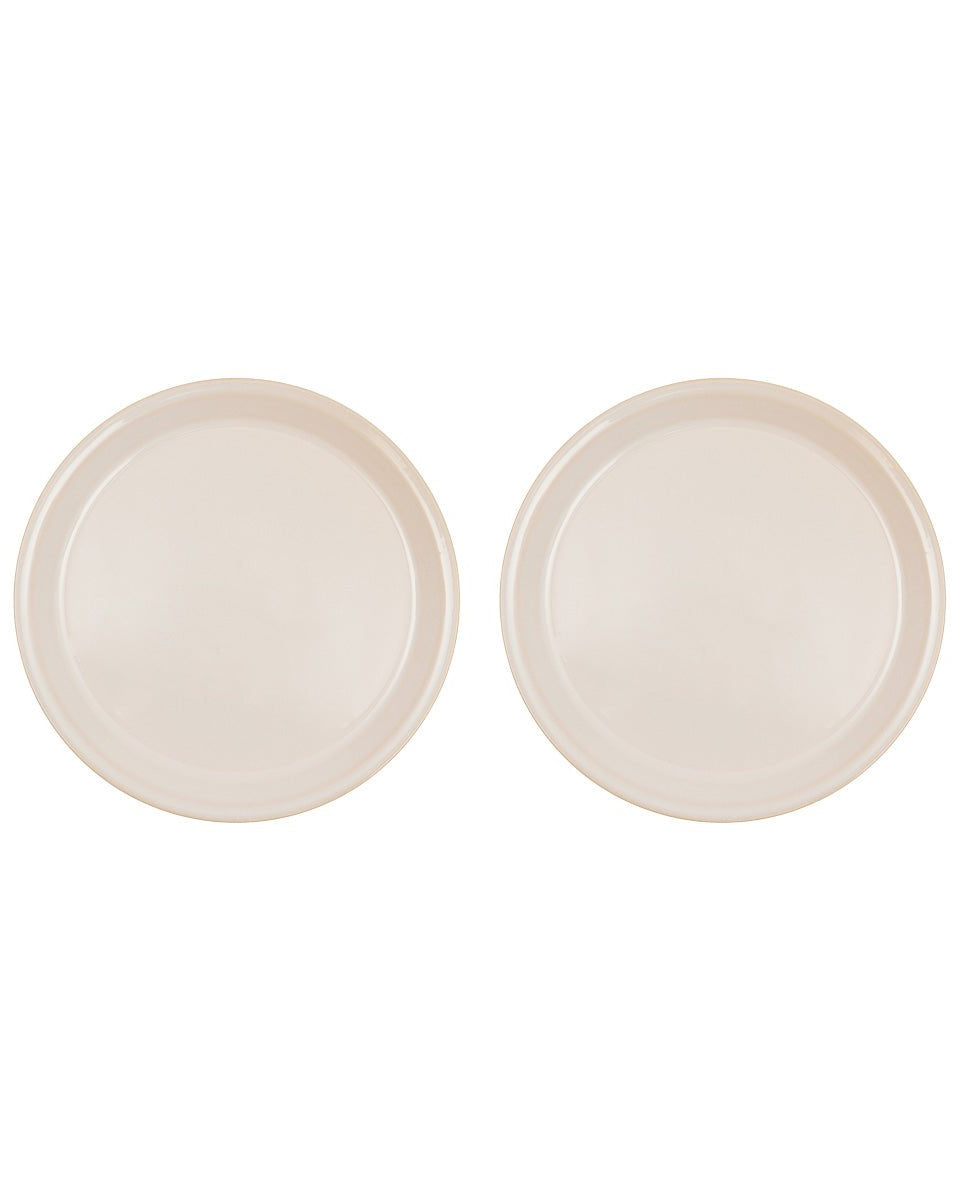 Twee offwhite Yuka lunchborden Ø22 cm