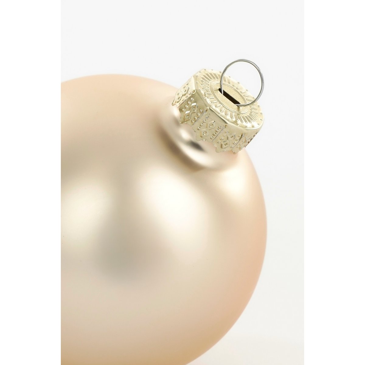 Crème glazen kerstballen set 26 stuks
