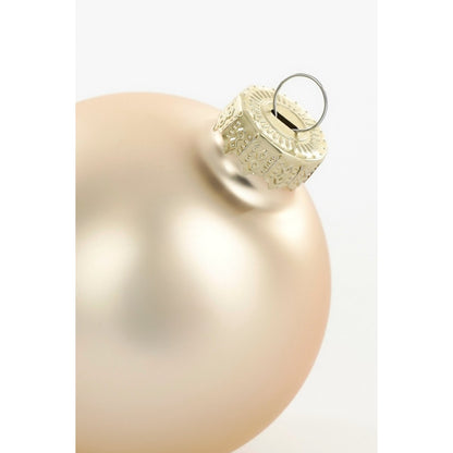 Crème glazen kerstballen set 26 stuks