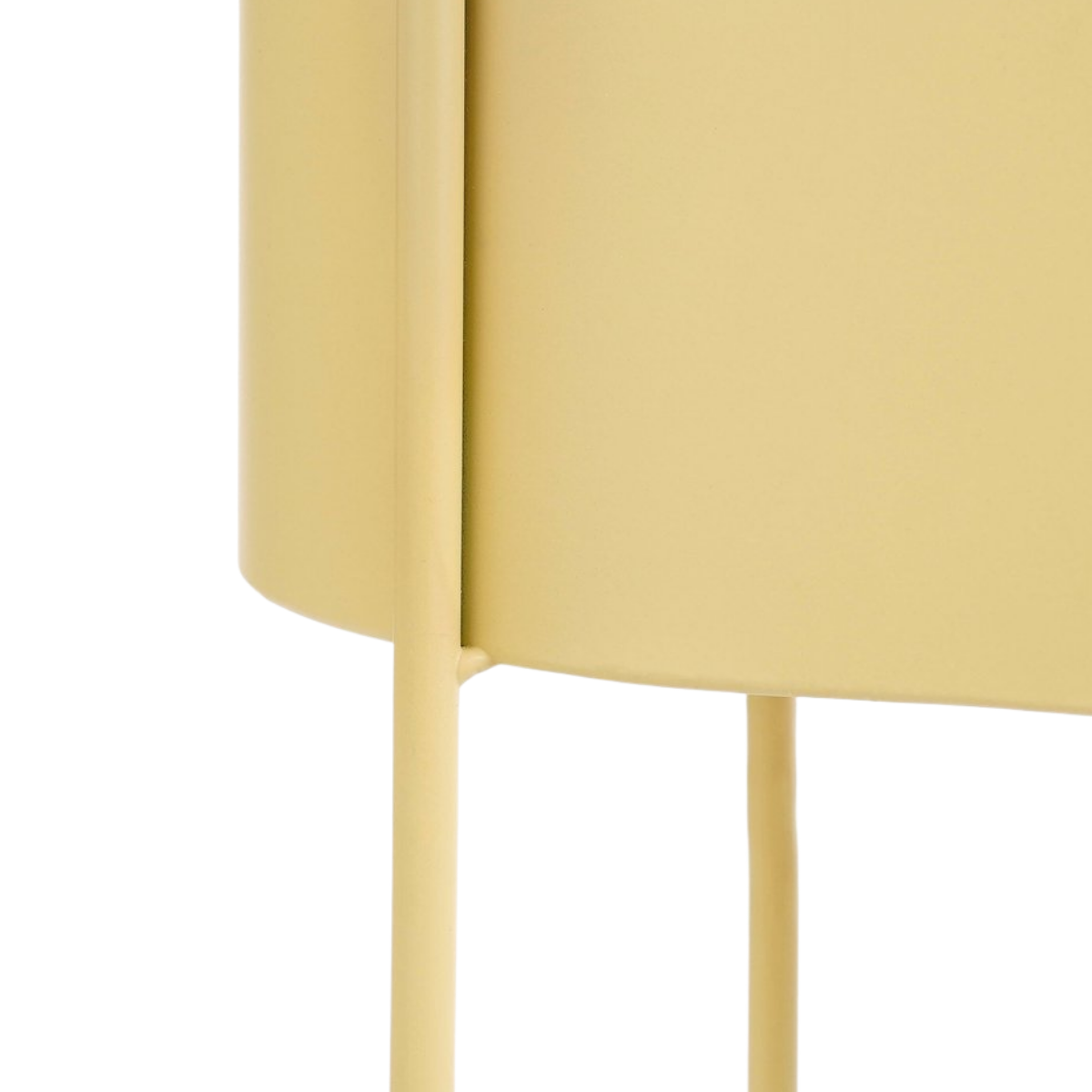 Detail van bak van de plantenpot op standaard in beige Moritz 