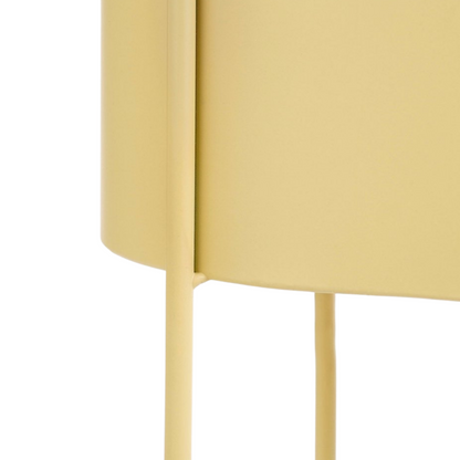 Detail van bak van de plantenpot op standaard in beige Moritz 