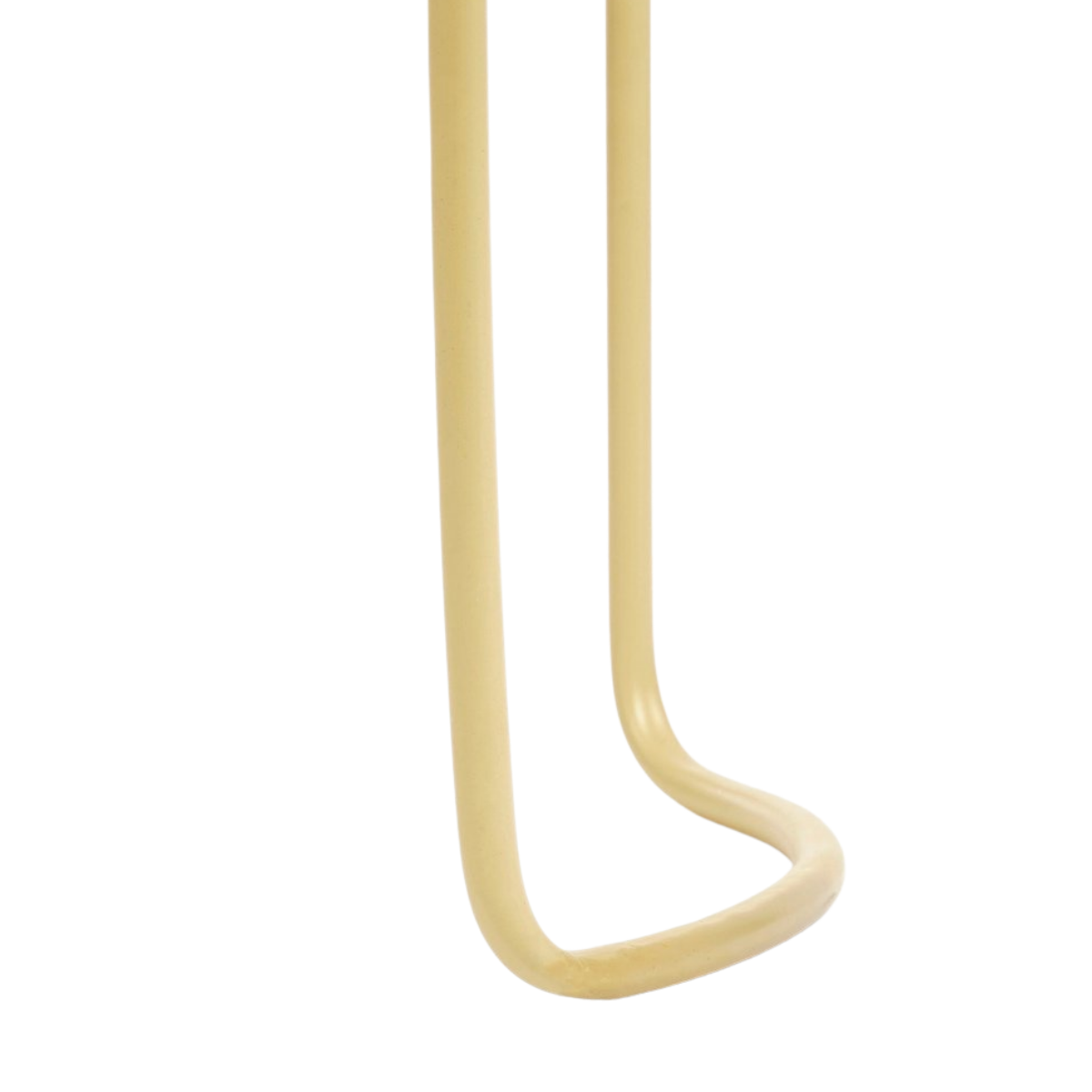 Detail van de gevormde poot van de plantenpot op standaard in beige Moritz 