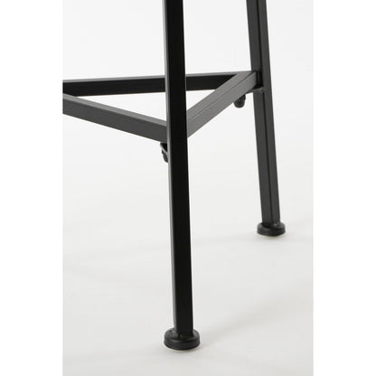 Detail van de poten van de ijzeren plantentafel zwart hoog 120 cm Adine