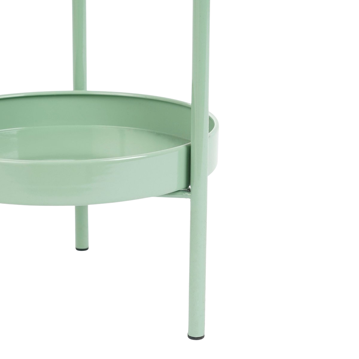 Detail van de poten van de plantenstandaard met pot groen 60 cm Colyn