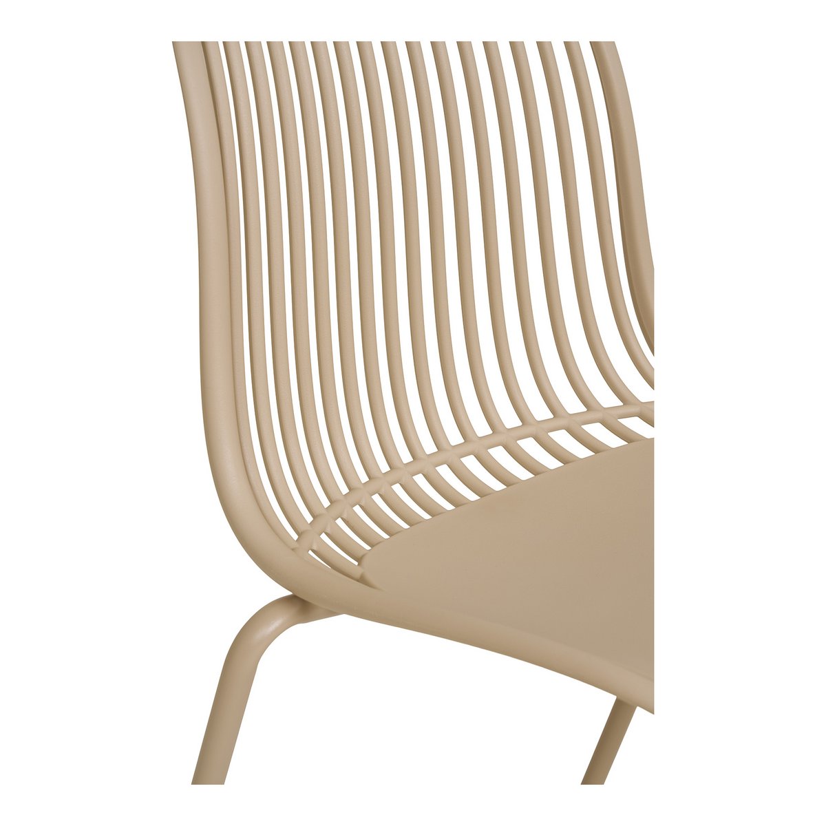 Detail van de tuinstoel beige 55x82 cm set van 4 Branson Garden
