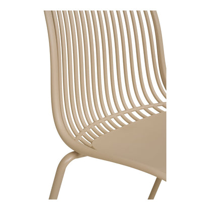 Detail van de tuinstoel beige 55x82 cm set van 4 Branson Garden
