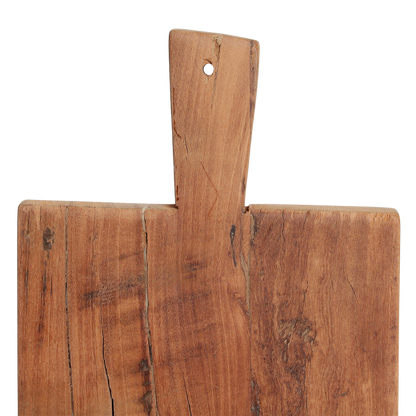 Detail van het handdvat van de houten borrelplank naturel 90 cm Farmwood 