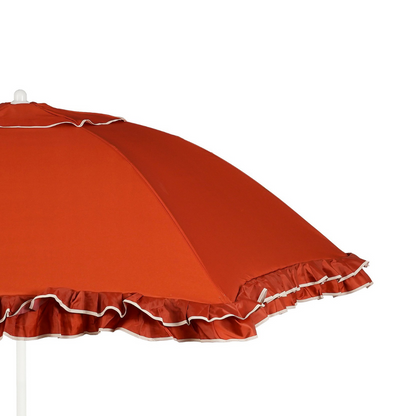 Details van de franjes van de parasol terra met franjes en kantelfunctie 195 cm